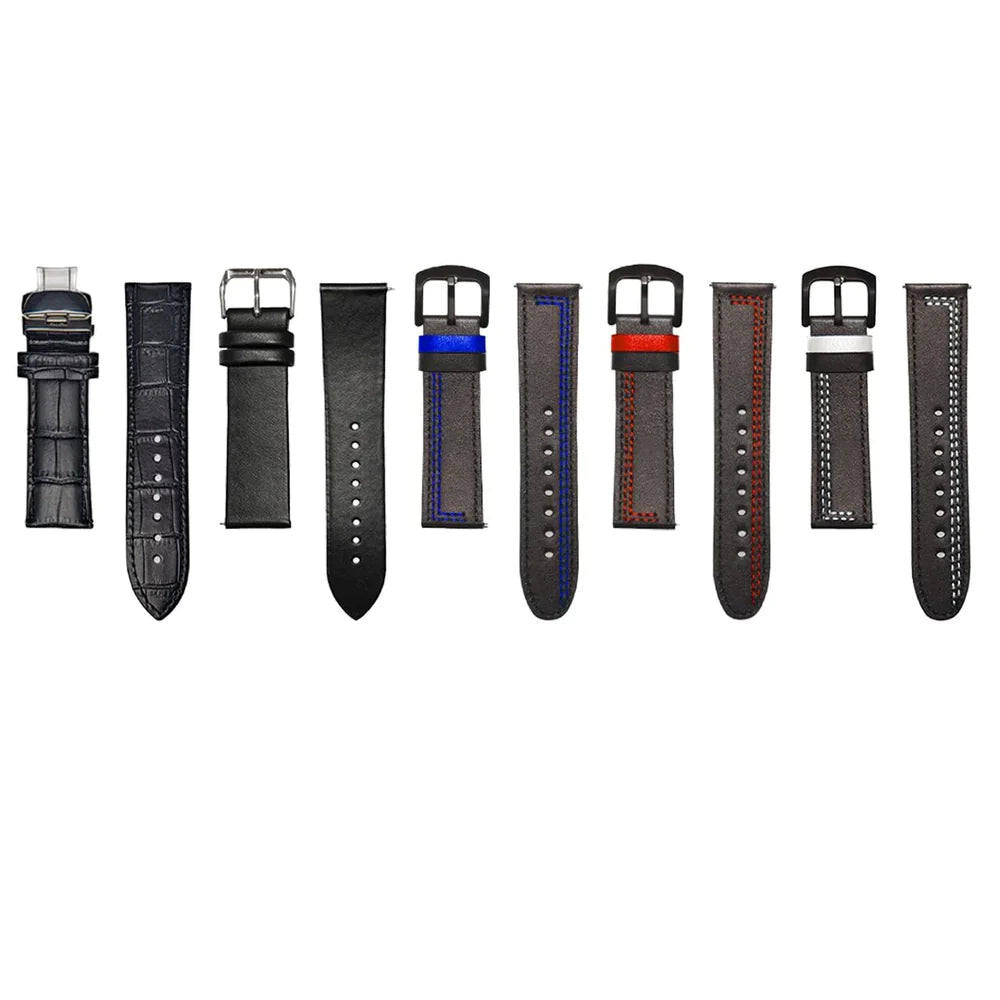 Lederarmband Schwarz Matt