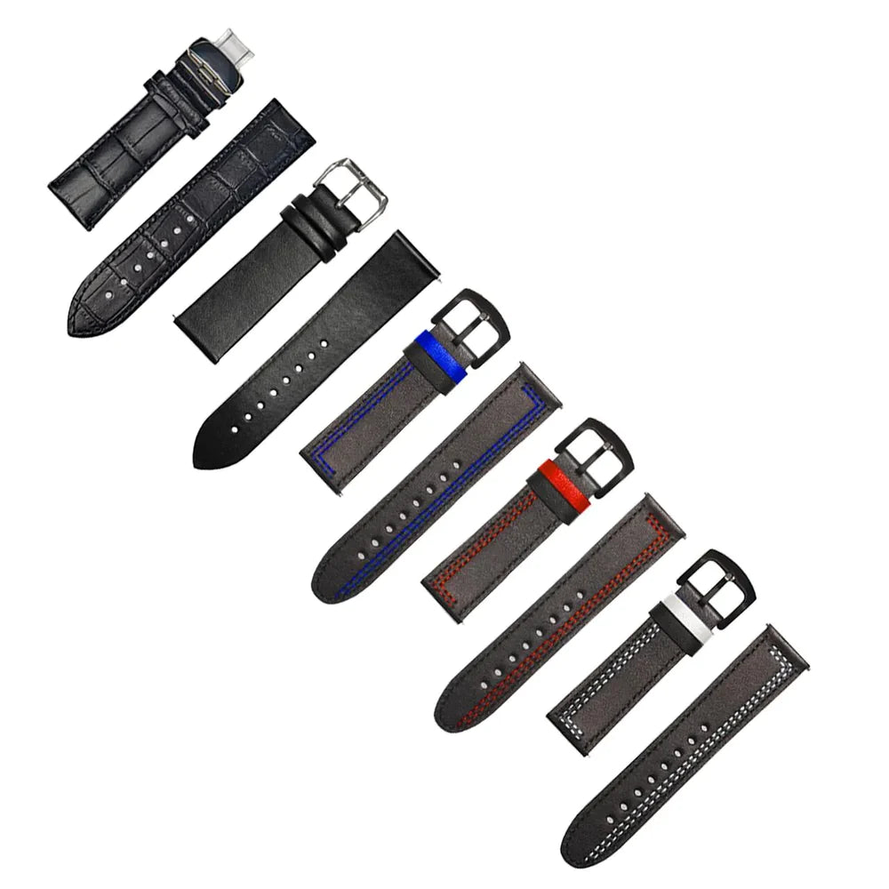 Lederarmband Schwarz Matt