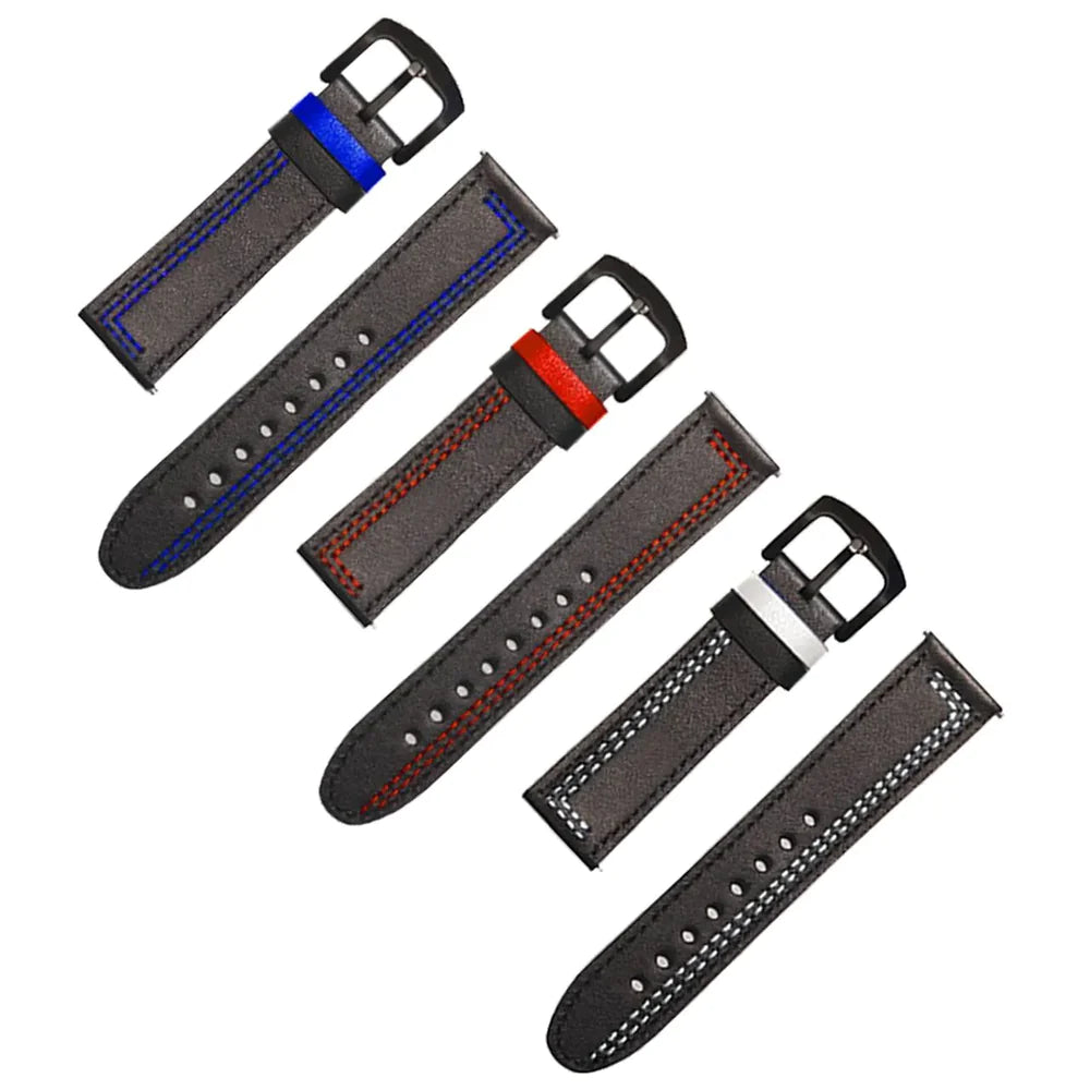 Lederarmband Schwarz Weiss