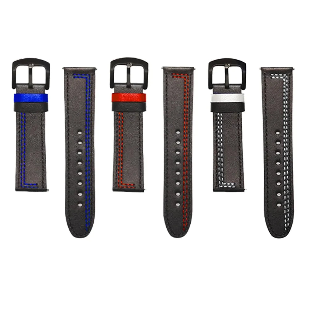 Lederarmband Schwarz Blau